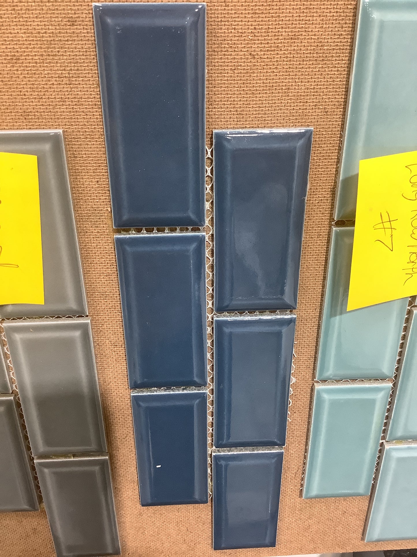 Ocean Blue Beveled 2x4 Mosaic