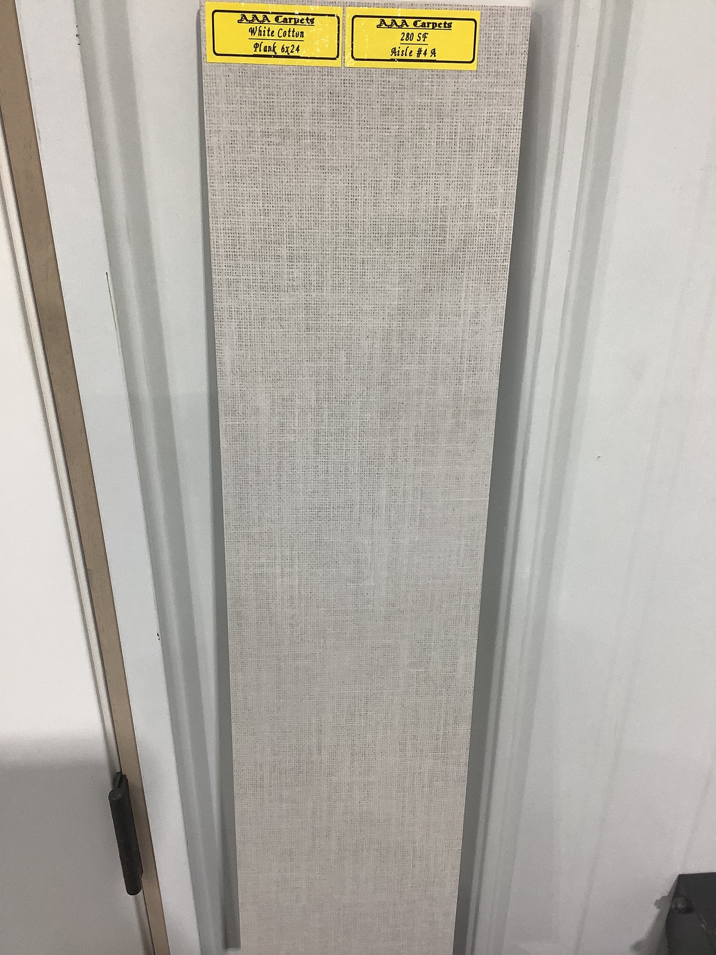 White Cotton Plank 6x24 Tile