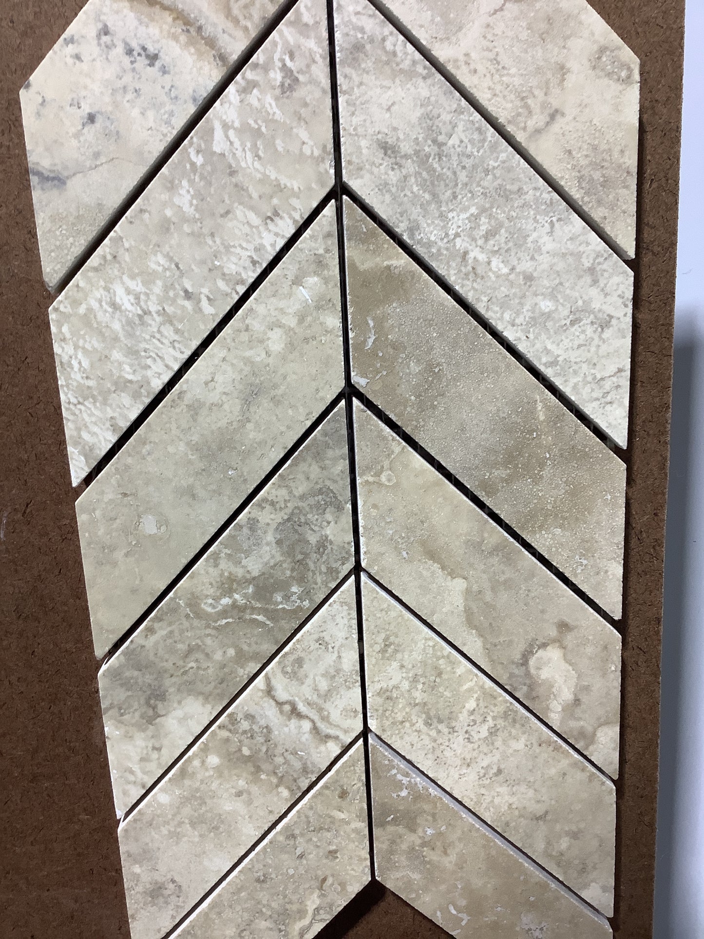 Cusco Storm Chevron Honed Mosaic stone