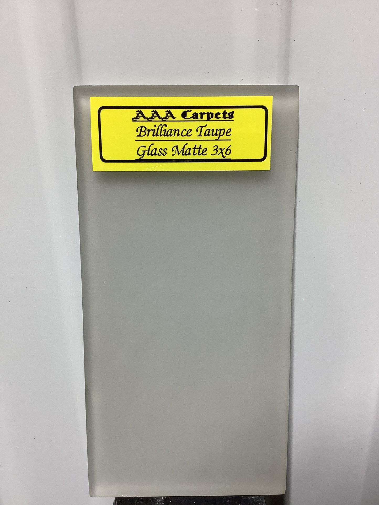 Brilliance Taupe Glass Matte 3x6 Subway