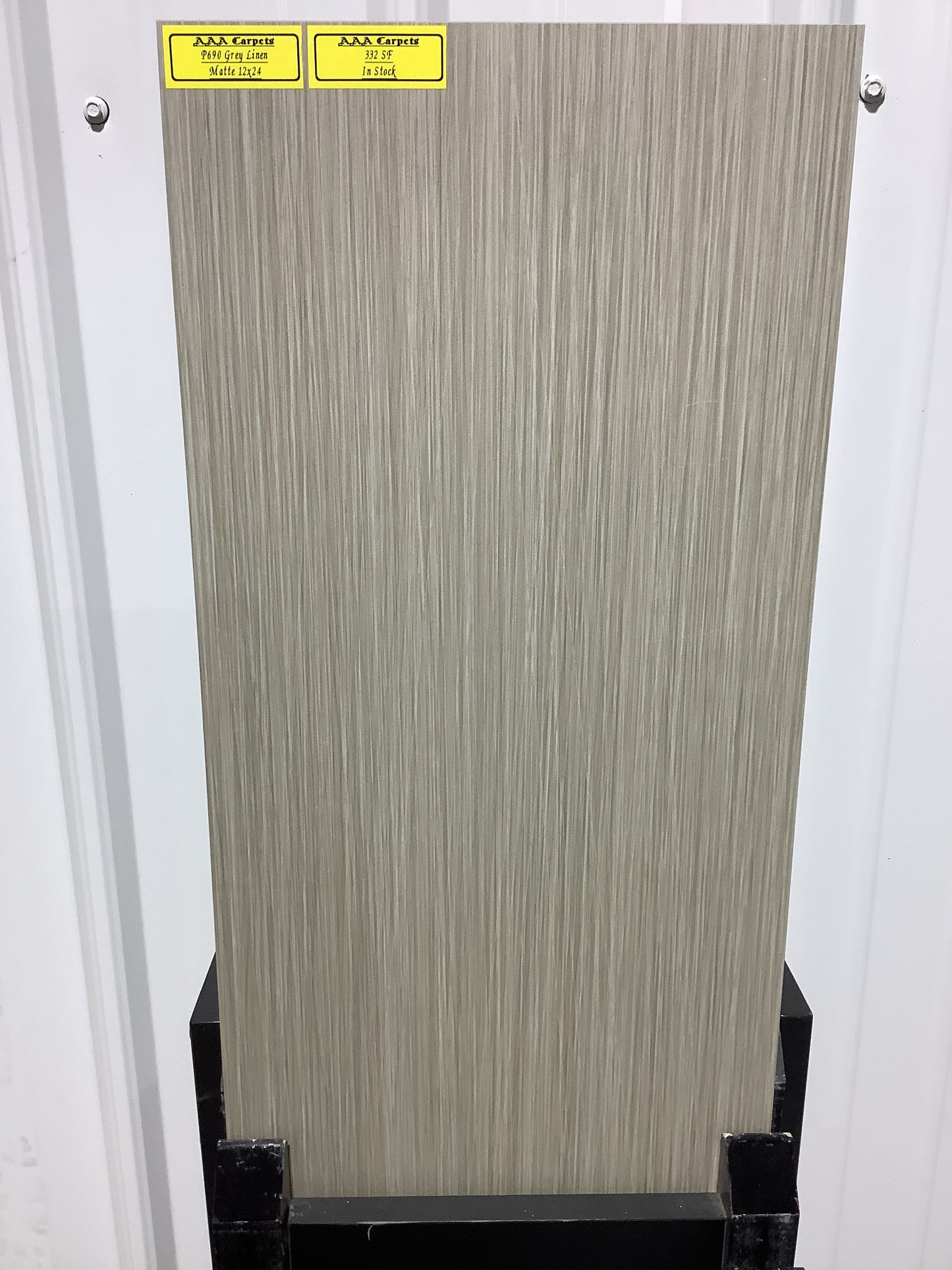 P690 Grey linen Matte 12x24 Tile