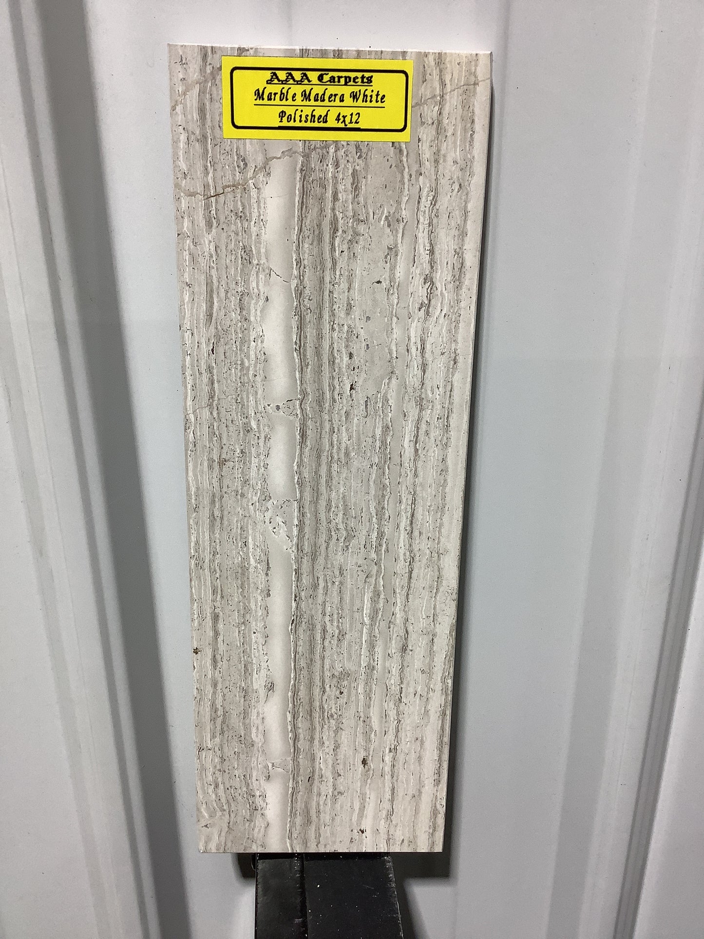 Marble Madera White Polished stone 4x12
