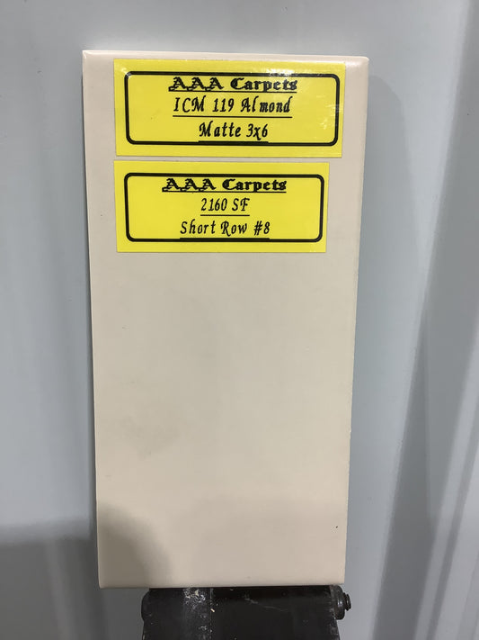 ICM 119 Almond Matte 3x6 Subway Tile