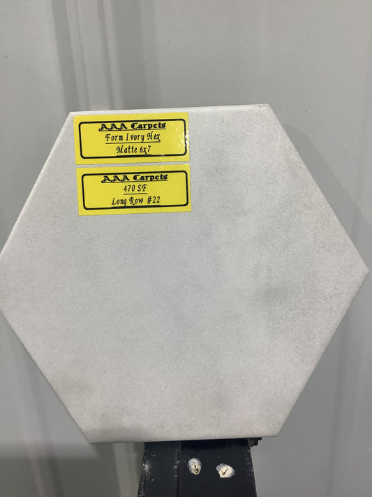 Form Ivory Hex Matte 6x7 Tile