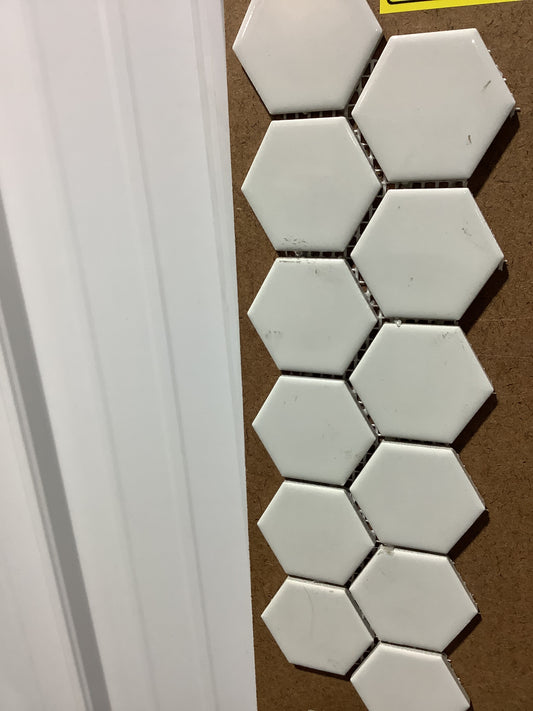 Grey 2x2 Hex Polished Mosaic