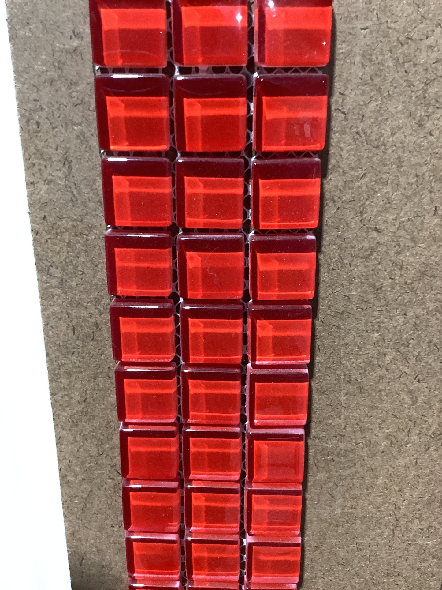 Red 1x1 Glass Mosaic