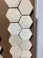 Imun Cream 2" Hex Honed Mosaic