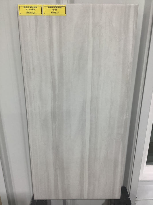 EL30 White Matte 12x24 Tile