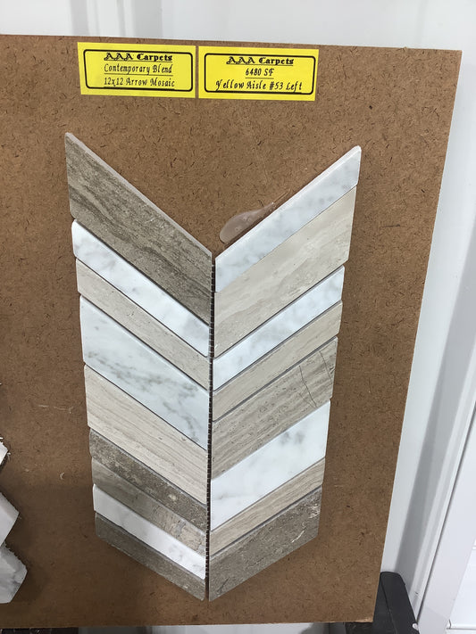 Contemporary Blend 12x12 Arrow Mosaic