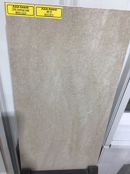 CS06 Concierge Sand Matte 12x24 Tile