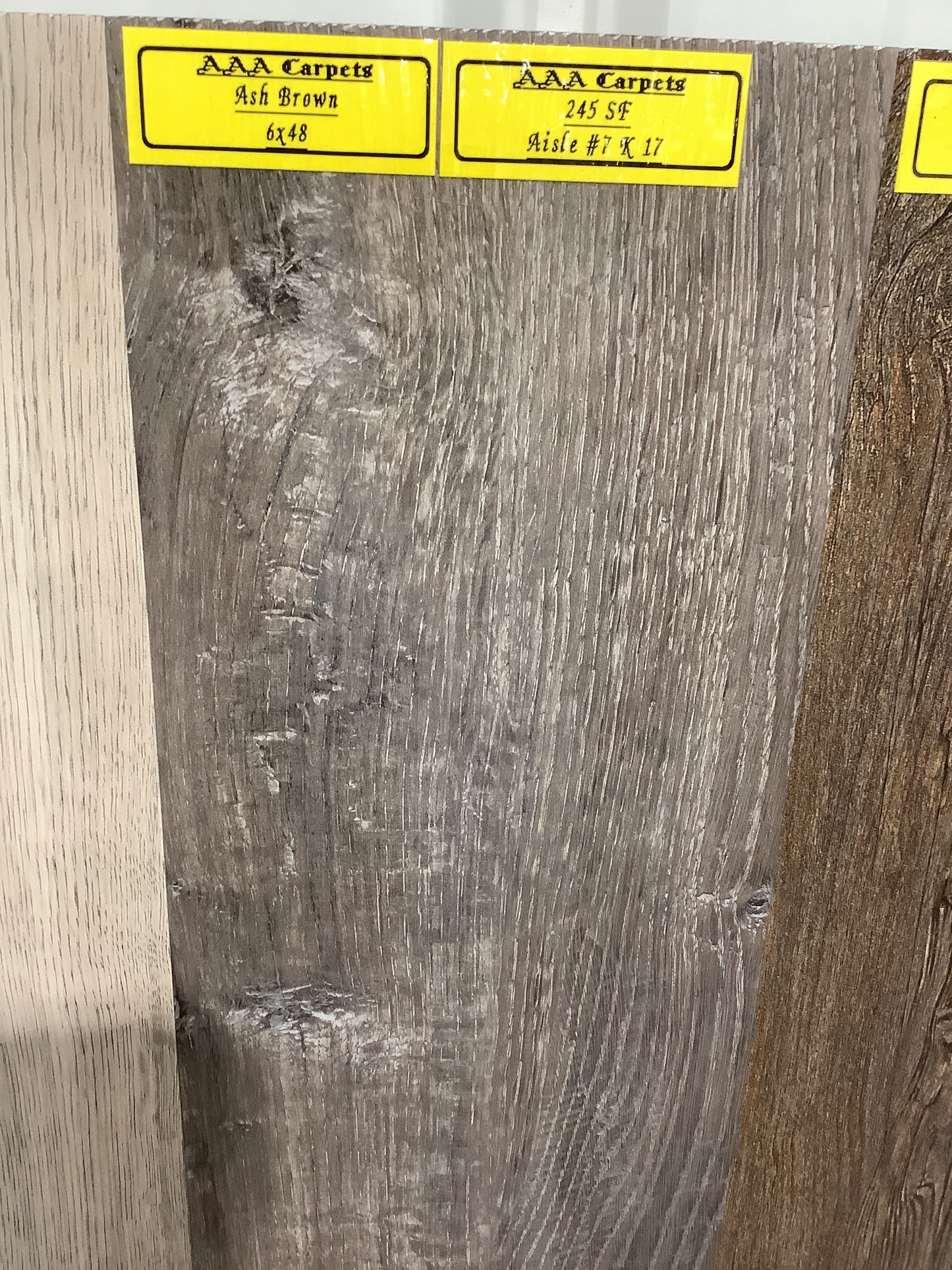 Ash Brown 6x48 Glue Down Vinyl Plank