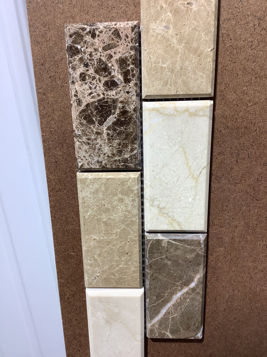 Natural Blend 2x4 Bev Polished Mosaic