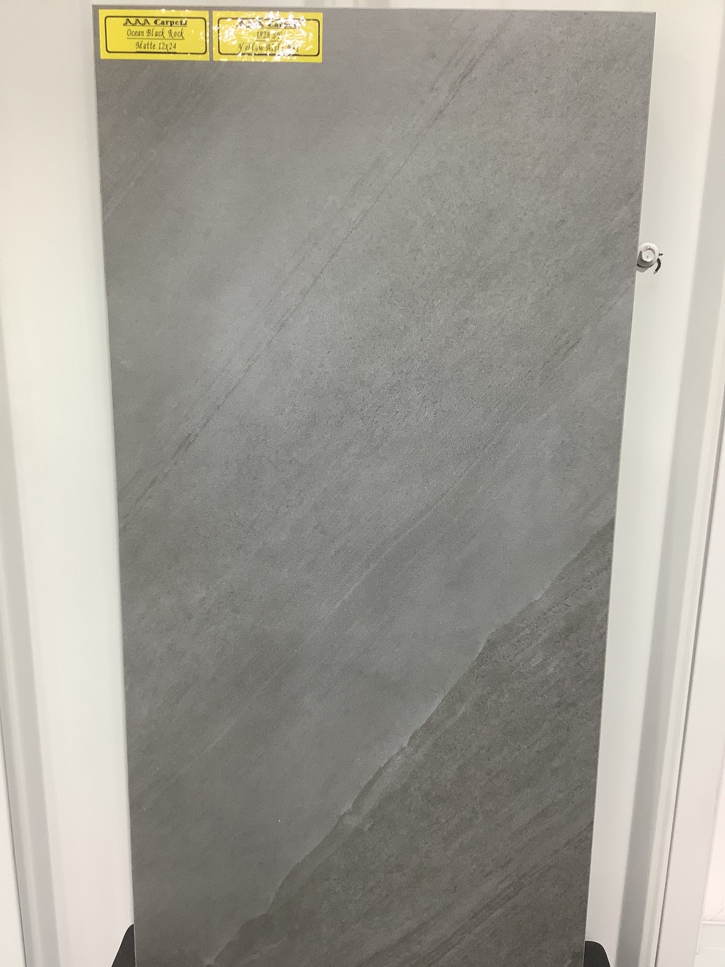 Ocean Black Rock Matte 12x24