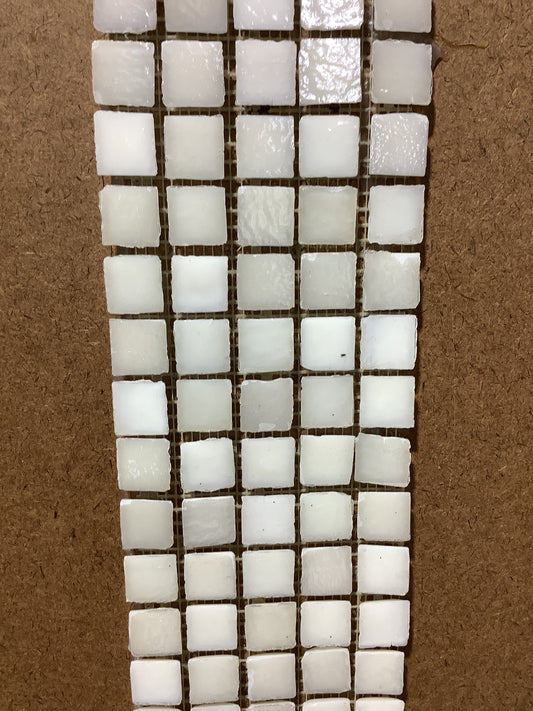 Pearl Ivory 1x1 Glass Mosaic