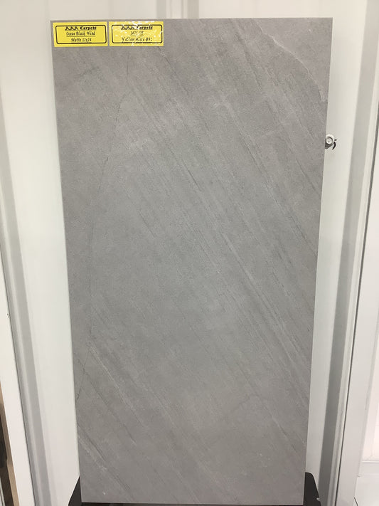 Ocean Black Wind Matte 12x24 Tile