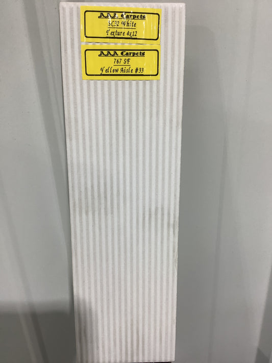 SC32 White Texture 4x12 Subway Tile
