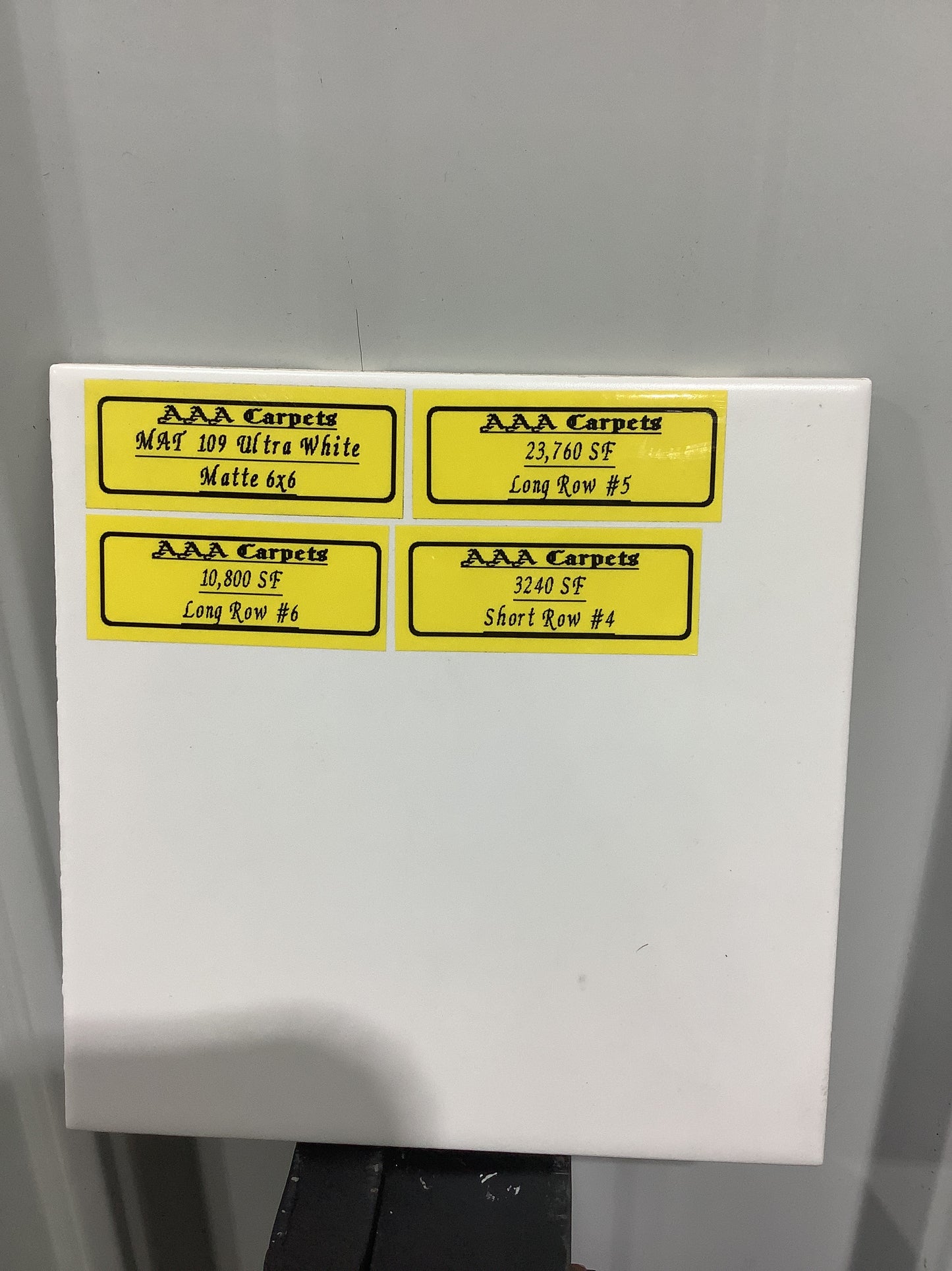 MAT 109 Ultra White Matte 6x6