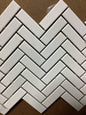 White Herringbone Polished Mosaic