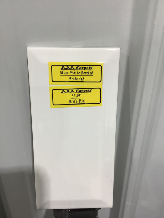 Mosa White Beveled Brite 4x8