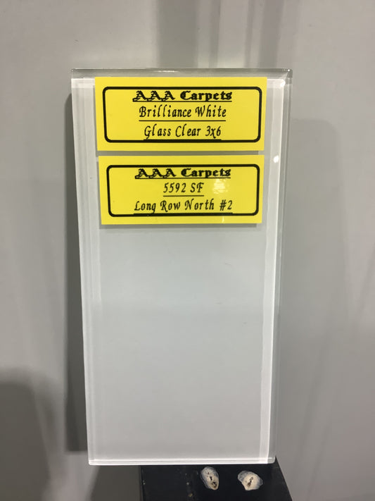 Brilliance White Glass Clear 3x6