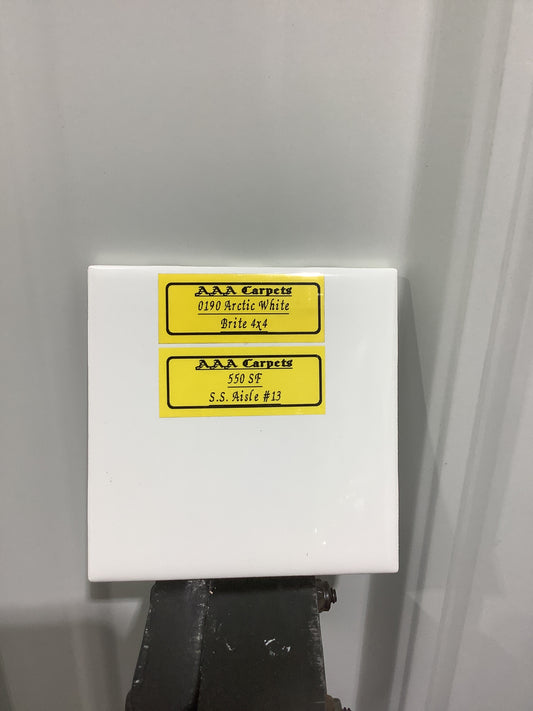 0190 Artic White Brite 4x4 Tile