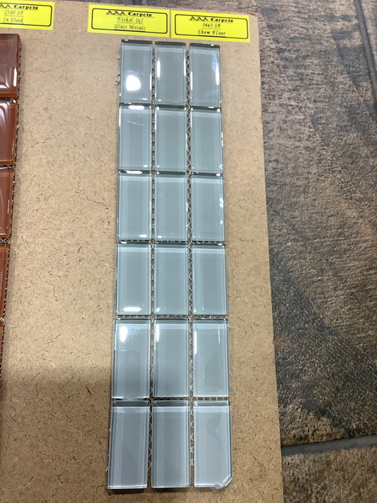 Nickel 1x2 Glass Mosaic