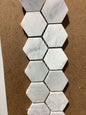 White Carrara 2" Hex 11x12 Mosaic