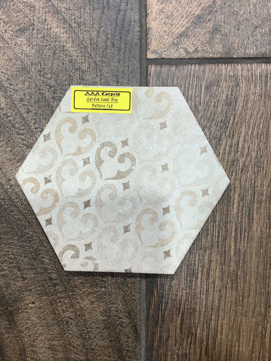 Garden Sand Hex Pattern 7x8
