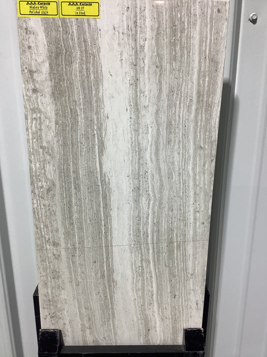 Madera White Polished 12x24