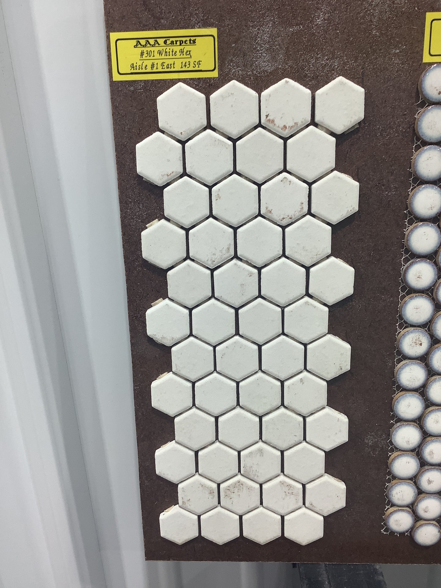 #301 White Hex Mosaic