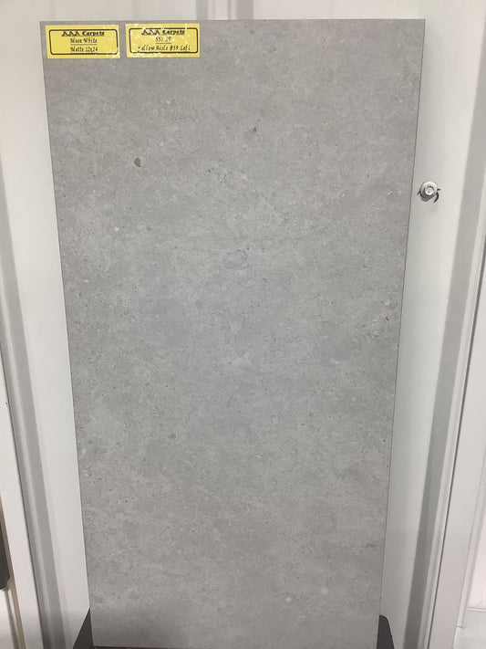 Moon White Matte 12x24 Tile