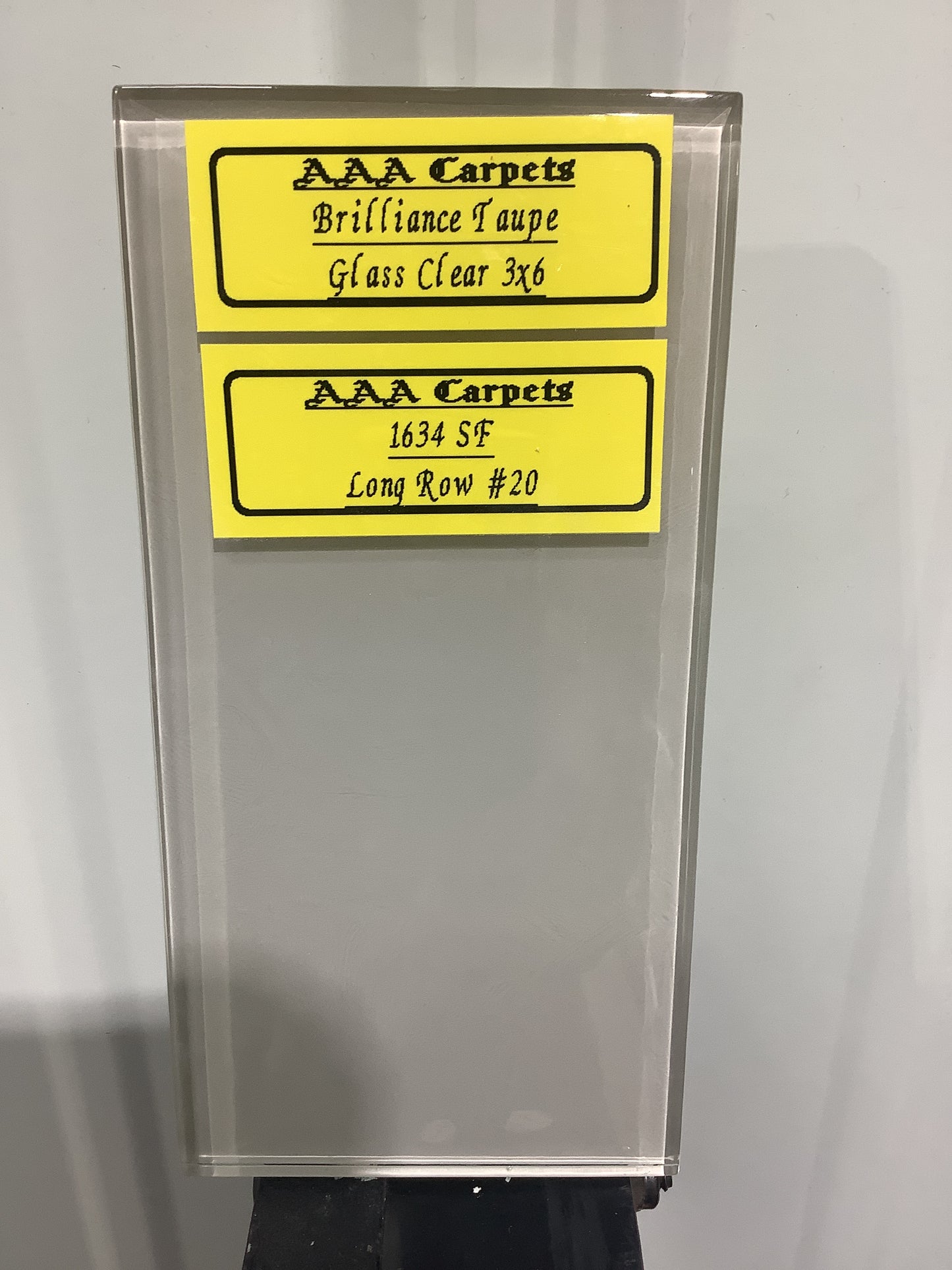Brilliance Taupe Glass  Clear 3x6 Subway