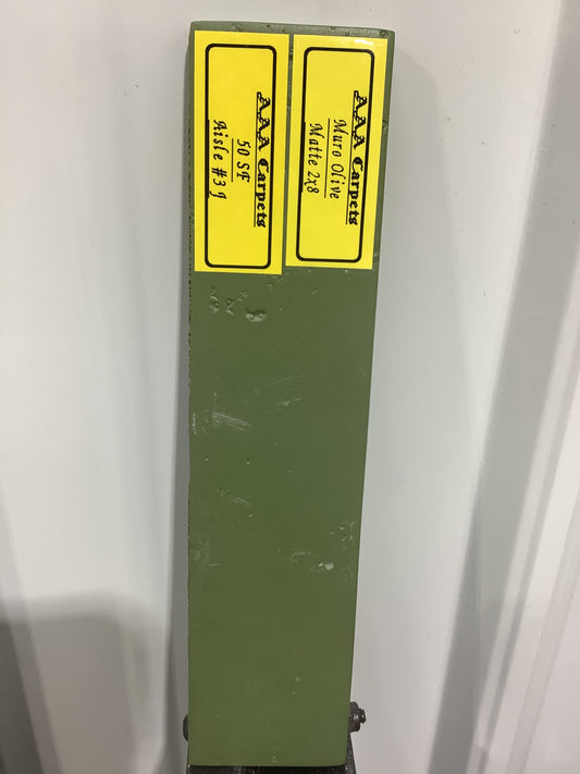 Muro Olive Matte 2x8 Tile