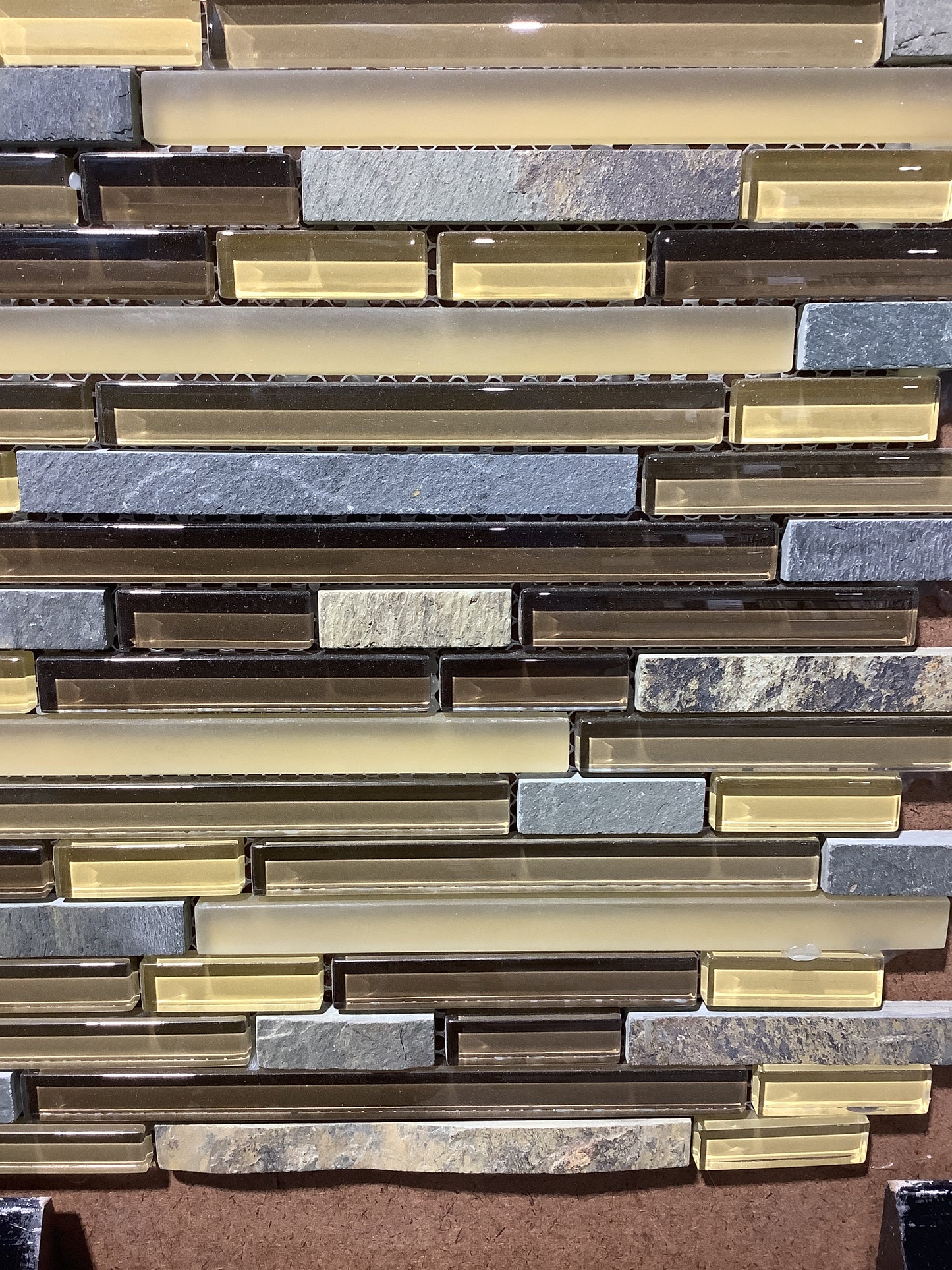 Autumn Linear Stone Glass Mosaic