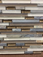 Ivory Linear Stone Glass Mosaic