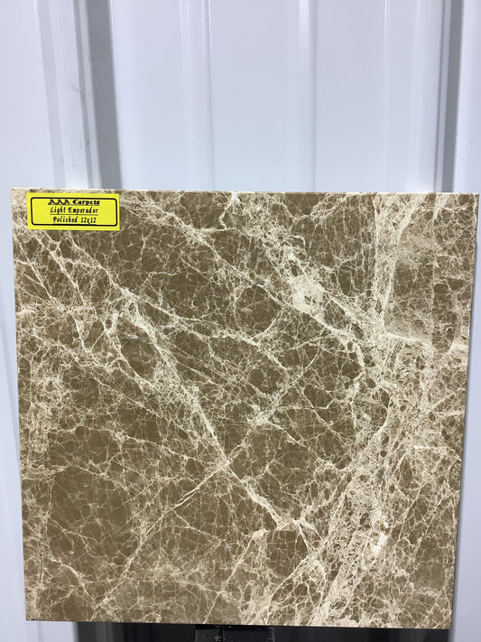 Light Emperador Polished 12x12