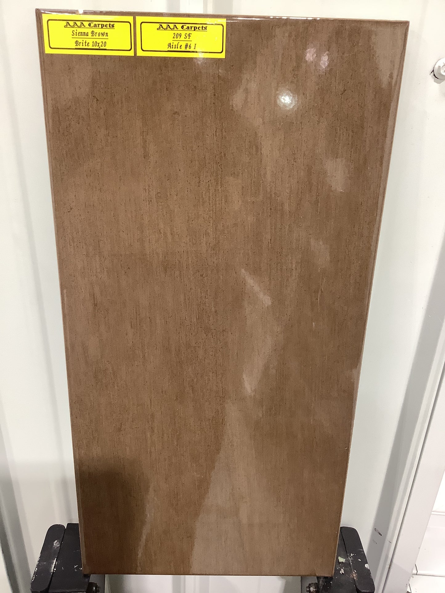 Sienna Brown Brite 10x20 Gloss Tile