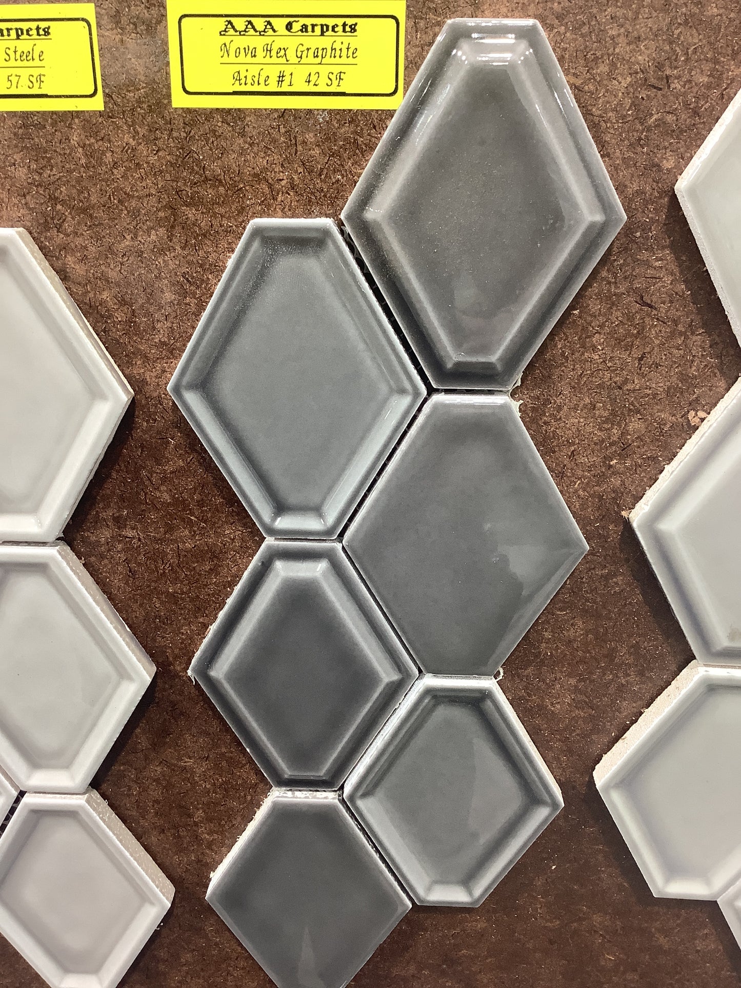 Nova Hex Graphite Mosaic