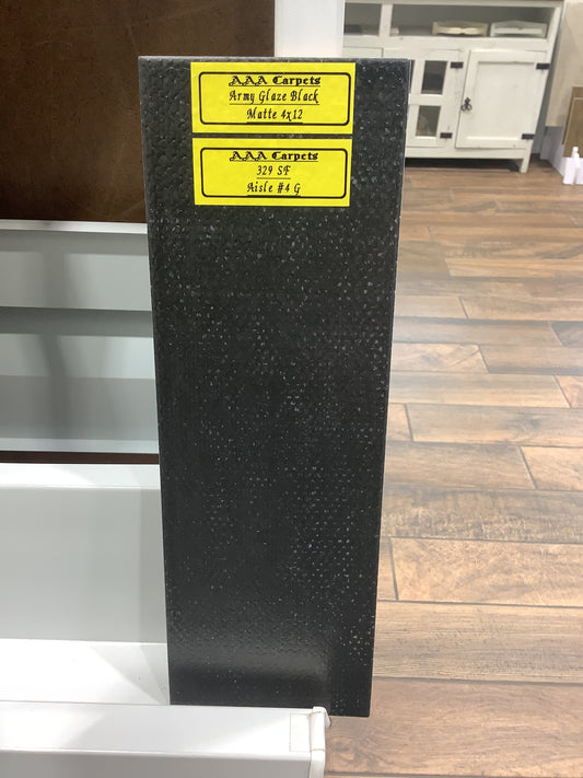 Army Glaze Black Matte 4x12