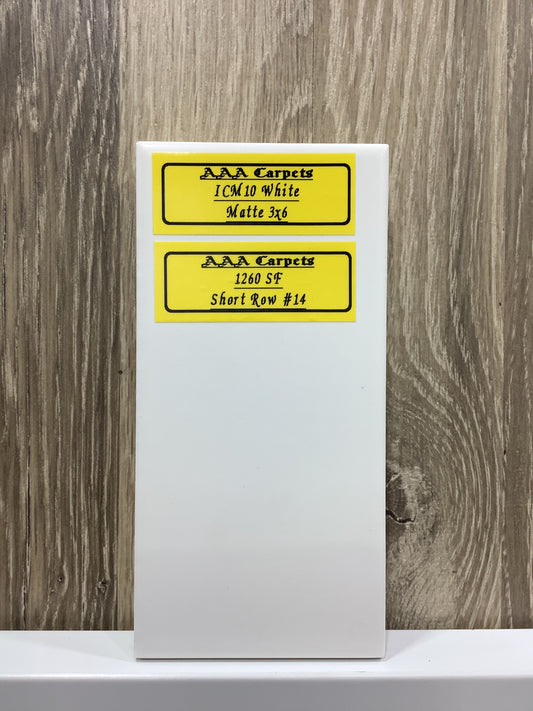 ICM10 White Matte 3x6